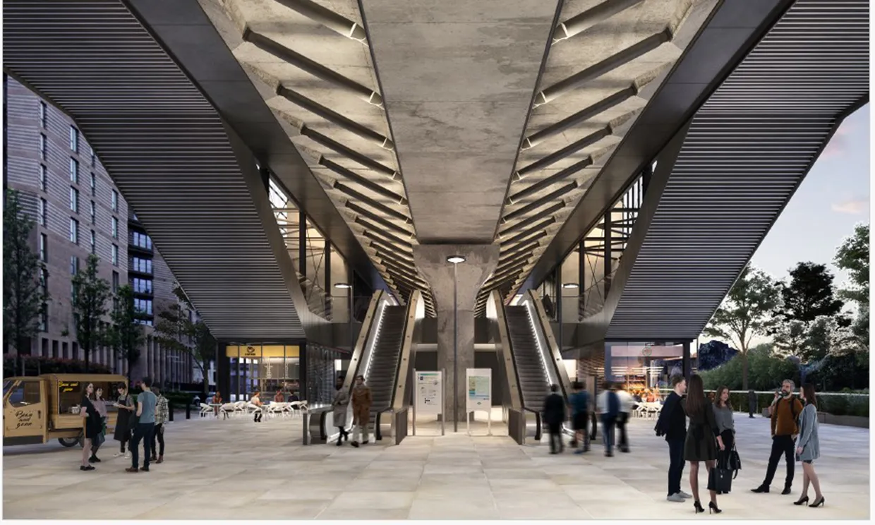 Uplifting: six new escalators for Pontoon Dock DLR station